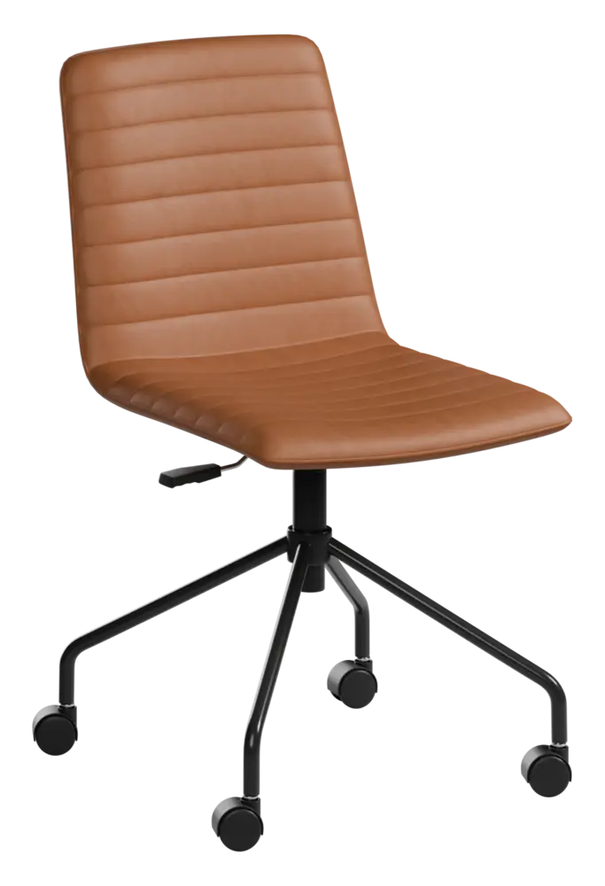 ARCA MOVE BLACK, židle kancelářská, ekologická kůže cappuccino